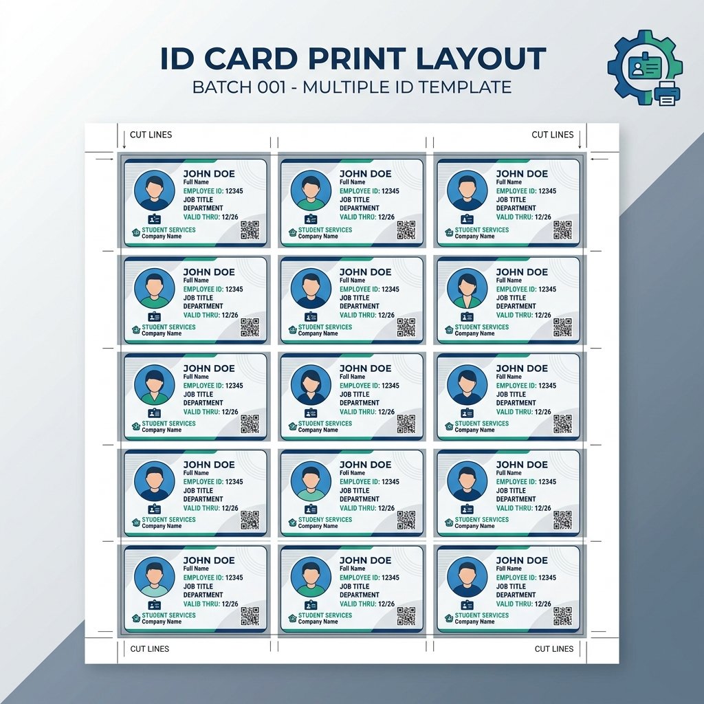 Multiple ID Cards Print